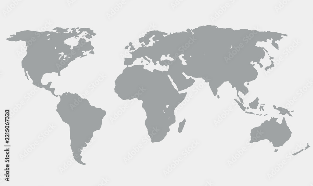Fototapeta premium grey world map
