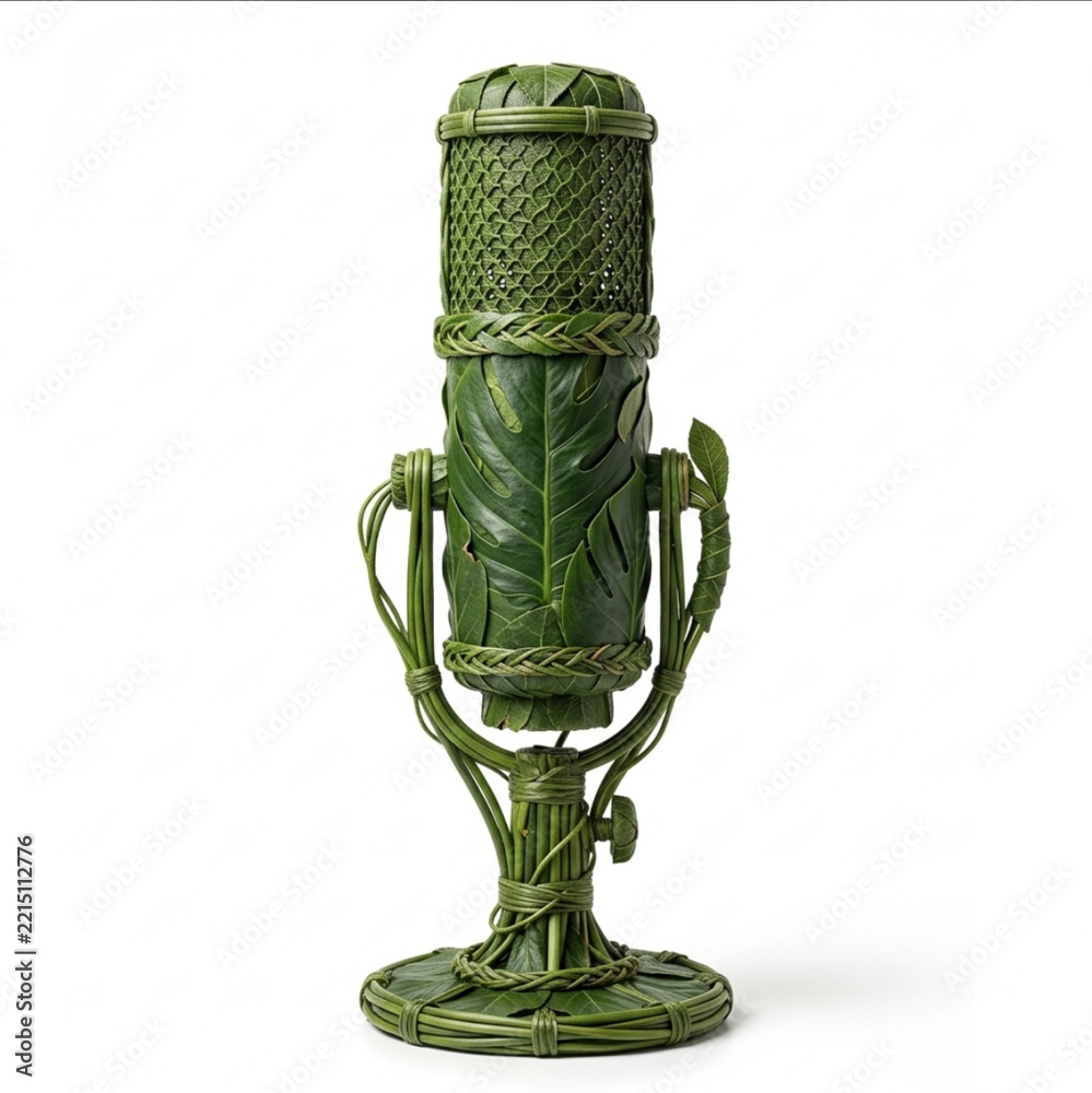 Fototapeta premium Mic Made With Leaf 