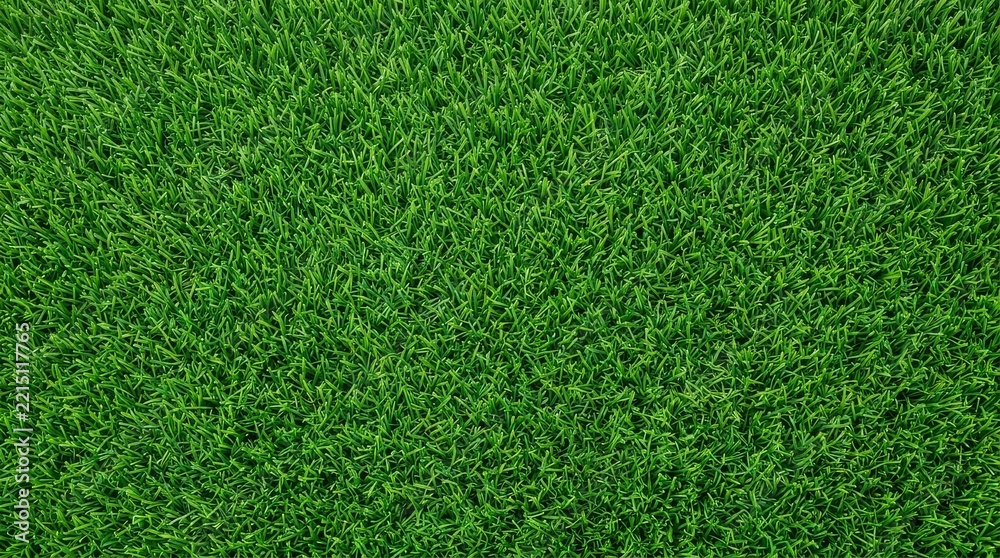 Fototapeta premium A top down view of lush green artificial grass turf