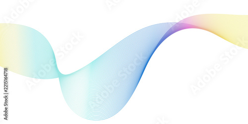Abstract Colorful Gradient Wave Ribbon