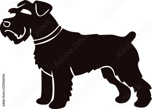 Dog silhouette vector icon