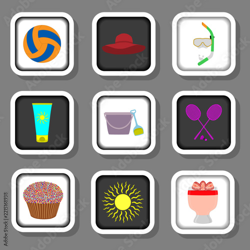 Set symbols for color game buttons