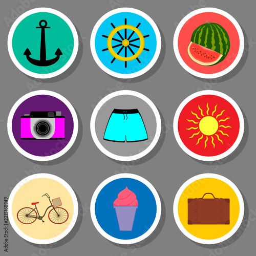 Set symbols for color game buttons