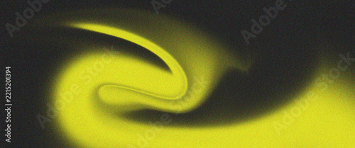 Abstract vibrant yellow and black grainy gradient background texture. Minimalistic dark neon lime lo-fi noise backdrop, bright golden aura blurred liquid wavy mesh light leaks banner vector pattern 
