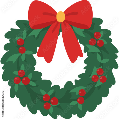 Christmas Wreath Illustration
