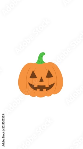 jack o lantern icon. halloween pumpkin animation video