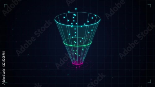 Digital Data Funnel Visualization with Floating Particles