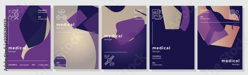 Resource elegant mailshot medical abstract geometric a4 poster. surface unique, process covers, invite drawn, elegance geometry vector medical background illustration