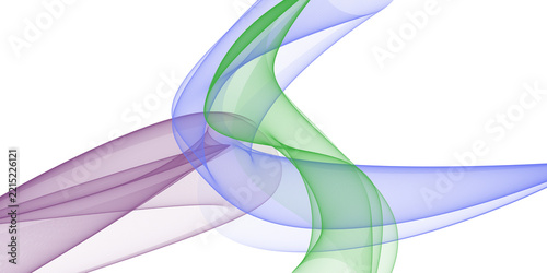 Abstract background with flowing lines in purple, blue, and green colors isolated on transparent background
