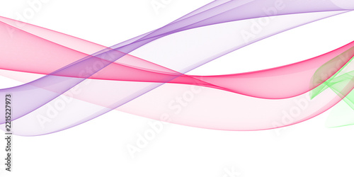 Abstract background with flowing colorful wave lines isolated on transparent background