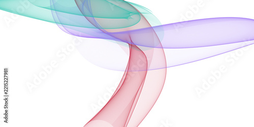 Abstract digital art featuring flowing wave patterns in vibrant red, purple, and teal colors isolated on transparent background