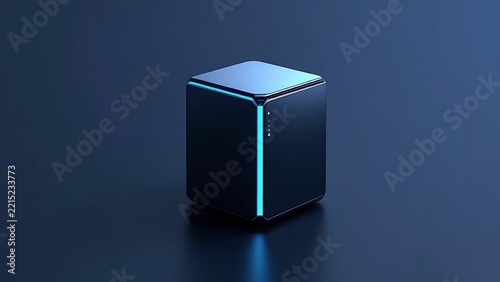 Modern tech cube device minimalist design hardware with technology
