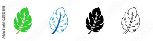 Leaf Icon Vector Illustration Set