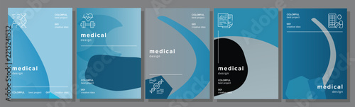Material overlap mailshot medical abstract geometric a4 poster. planning angle, solutions object, lines data, aesthetics premium vector medical background illustration