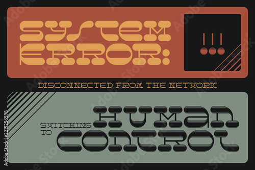Vector lettering poster in old-school style with text quote