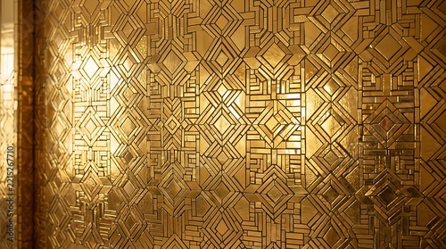 Luxurious gold geometric pattern decorative wall panel