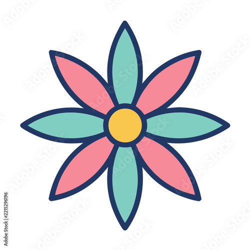 Stylized eight-petal flower icon