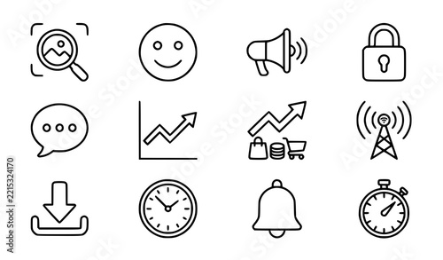 vector set of clock icons