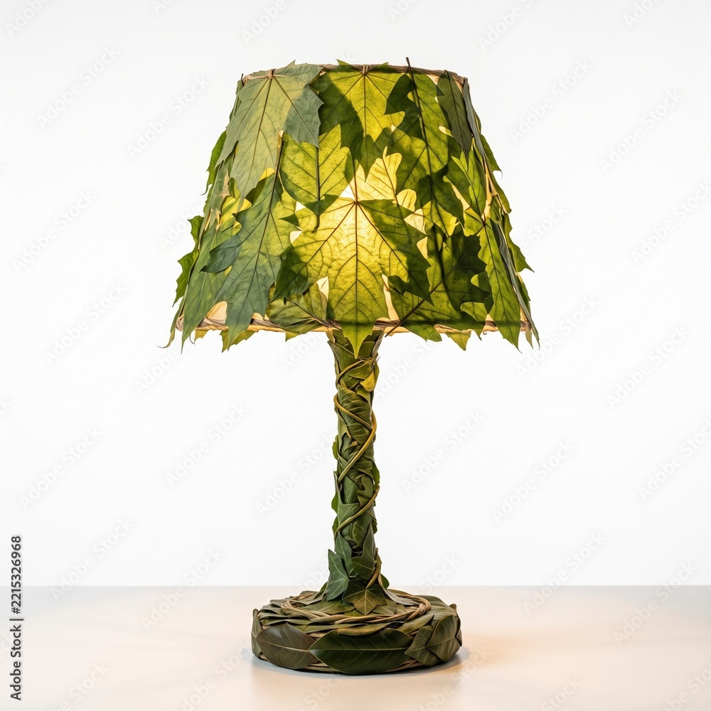 Fototapeta premium Light Lamp Made With Leaf 