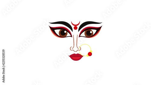 goddess durga eyes navratri durga puja devotional animation