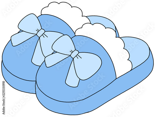 slippers cartoon illustration.