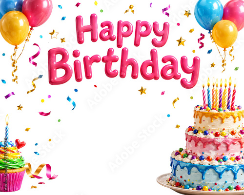 Colorful Happy Birthday Celebration card