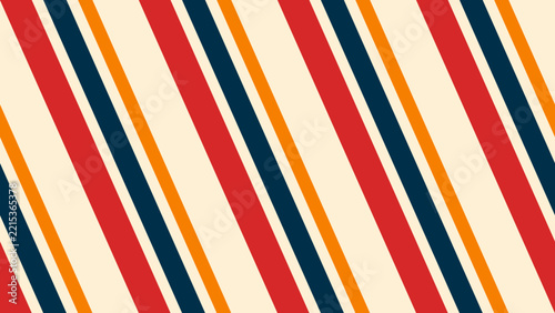 Retro racing stripes seamless pattern red navy orange