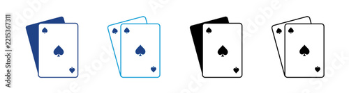 Playing Cards Icon Vector Set Illustration