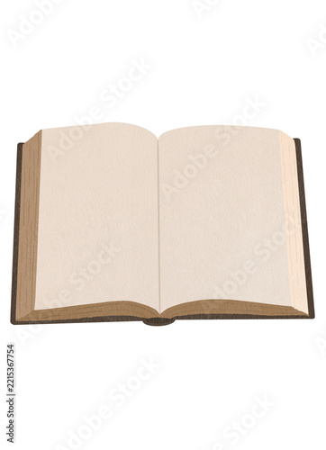 open book with blank pages