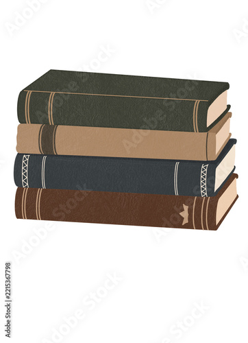 old book isolated on white