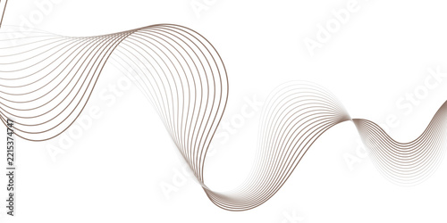 Elegant flowing abstract line art with gradient shades on white background.
