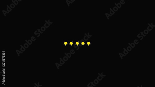 Five stars rating icon signifies premier service excellence. High quality stars rating icon highlights top reviews. Modern stars rating icon for customer feedback.