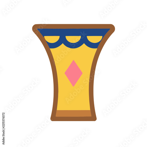 Stylized vase illustration with diamond shape