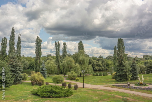 The city park on the embankment in Tambov.