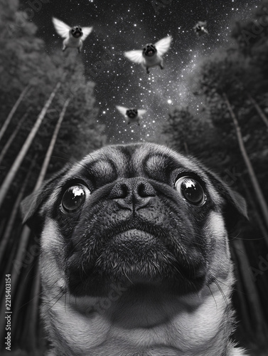 Pug Pondering the Universe