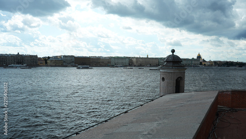 View of the Neva River from a bastion of Peter and Paul Fortress
