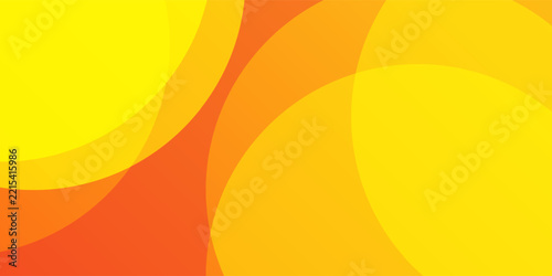 Abstract yellow and orange concentric circles background with curved wave gradient.