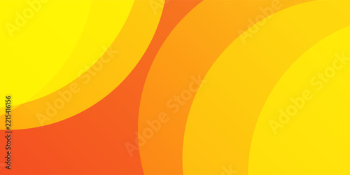 Abstract yellow and orange concentric circles background with curved wave gradient.