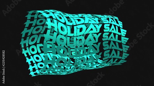 Holiday Sale 3D Typography Animation for Seasonal Shopping Promotion