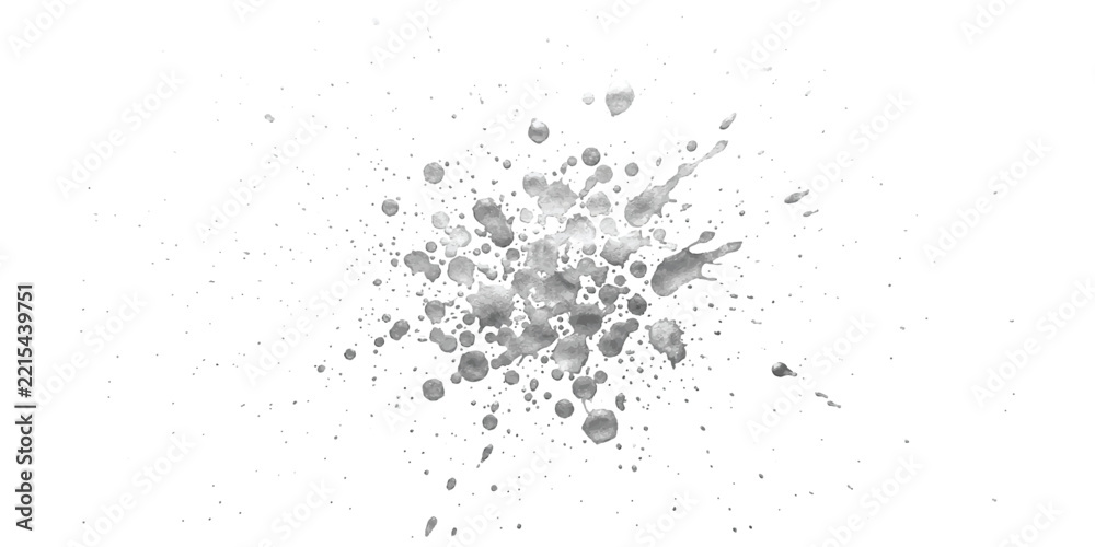 Obraz premium Abstract grey ink splatter texture with small paint drops and artistic spots