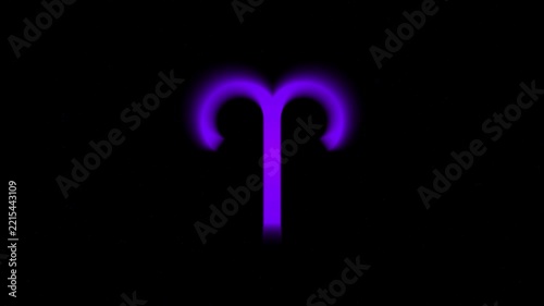 Moving Zodiac Symbol Transition Effect in Typography