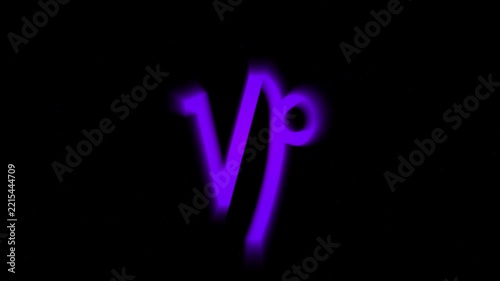 Moving Zodiac Symbol Transition Effect in Typography
