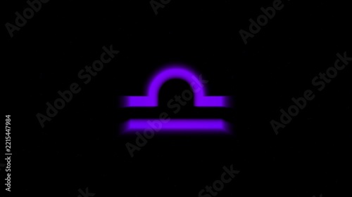Moving Zodiac Symbol Transition Effect in Typography