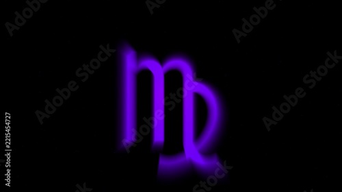 Moving Zodiac Symbol Transition Effect in Typography