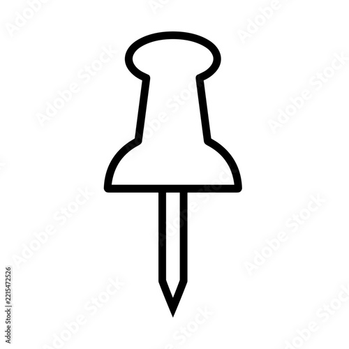 push pin isolated on white