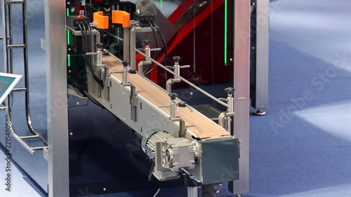 Industrial Conveyor Belt Assembly Transport System Manufacturing Packaging Production