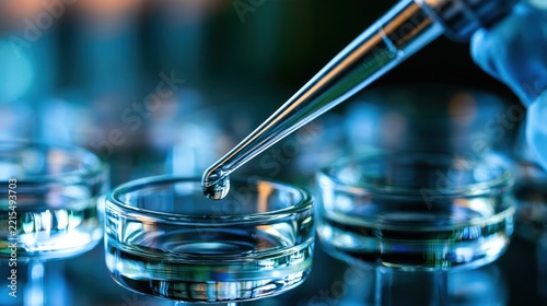 Macro Shot of Pipette Transferring Genetic Sample in Laboratory Setting