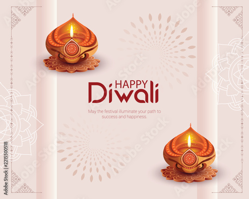 Diwali Festival Greeting Card Template