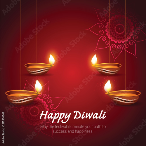Diwali Festival Greeting Card Template