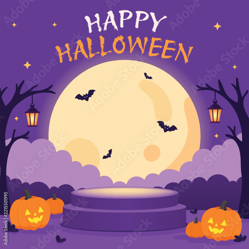 halloween product display flat cute cartoon